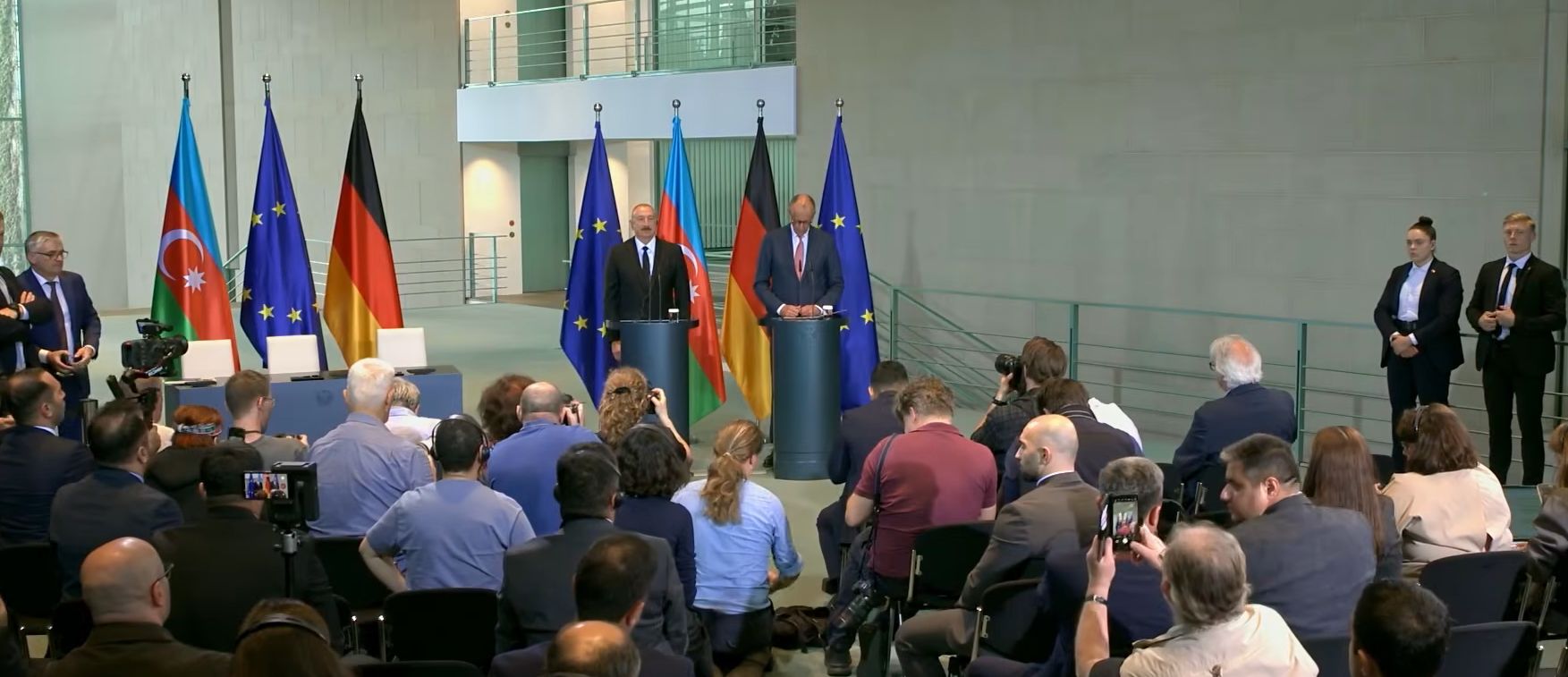 Declarații de presă ale lui Ilham Aliyev și ale cancelarului federal Friedrich Merz - 21 iulie 2026