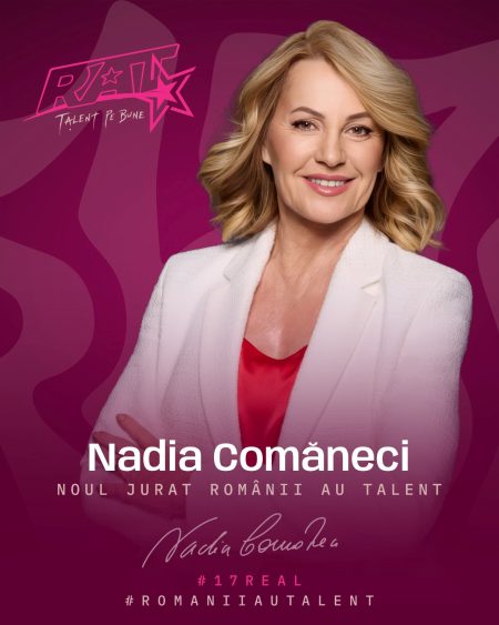 PRO TV: Nadia Comăneci se alătură juriului Rom&acirc;nii au talent: &bdquo;Este pentru prima oară c&acirc;nd fac parte dintr-o emisiune de televiziune din Rom&acirc;nia și mă bucur enorm că această emisiune este Rom&acirc;nii au talent&rdquo;
 - poza 1