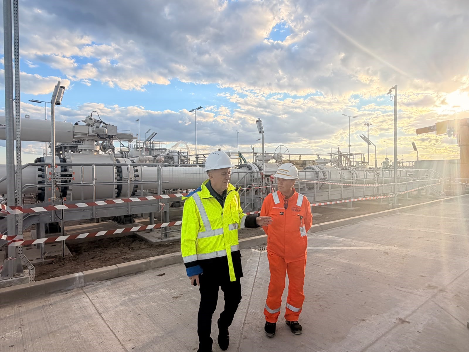 Ion Sterian, directorul general al SNTGN Transgaz, vizită la punctele de intrare a gazelor din Neptun Deep &icirc;n Sistemul Național de Transport; Stația OMV Petrom de la Tuzla, debit nominal de 22,3 milioane Smc/zi
 - poza 3