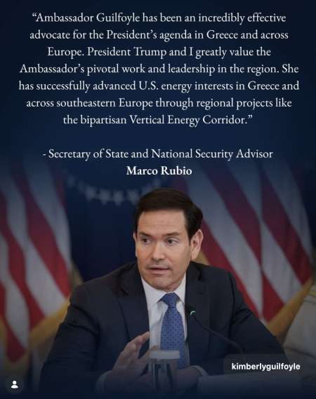 Marco Rubio îi ia apărarea ambasadoarei SUA în Grecia: “Ea a promovat cu succes interesele energetice ale SUA în Grecia şi în sud-estul Europei” - poza 1