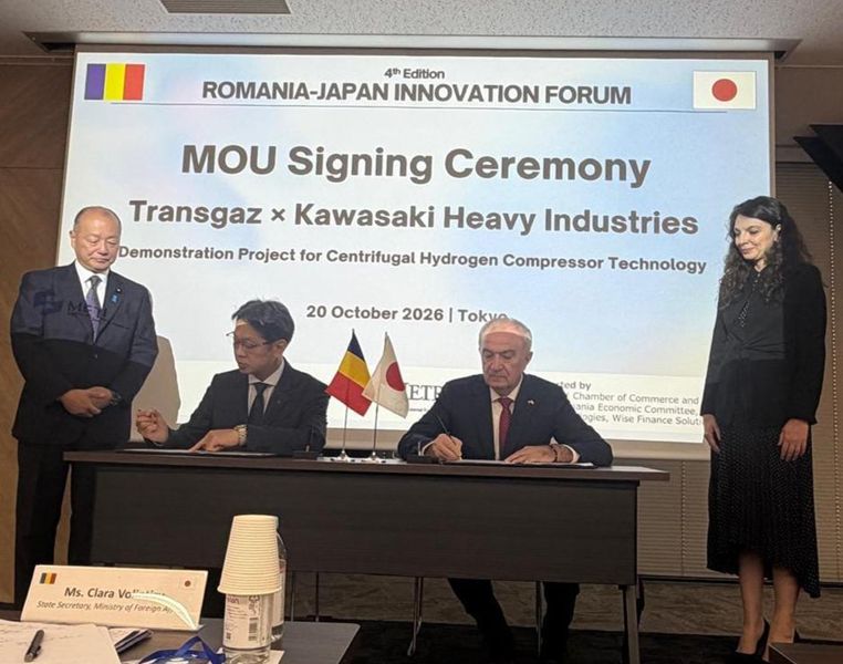 Ion Sterian, Transgaz: „Ne dorim să fim poarta de intrare în UE pentru Kawasaki, să vină cu facilități de producție în România”; Parteneriat de 21 de milioane de euro pentru hidrogen